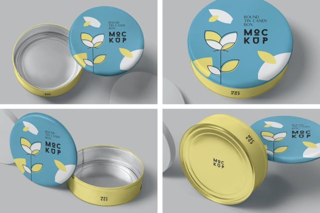 Round Tin Box Mockups - Free Download