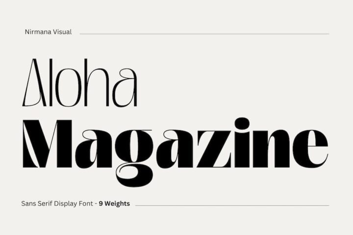 Aloha Magazine Logo font - Free Download