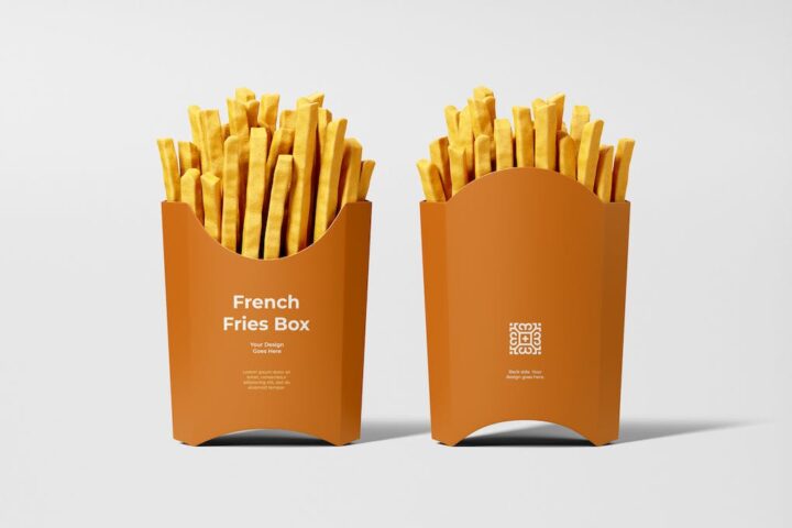 French Fries Packaging Mockup (PSD)